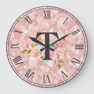 Letter T Large Clock