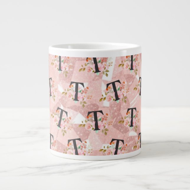 Letter T Large Coffee Mug (Front)