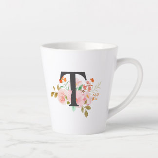 Letter T Latte Mug