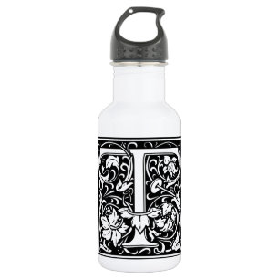 Letter T Medieval Monogram Art Nouveau 532 Ml Water Bottle