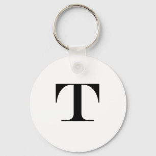 Letter T Monogram Keychain