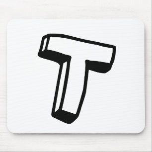 Letter T Mouse Pad