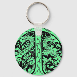 Letter T with Dragons Keychain