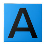 Letter Tile - Blue Background<br><div class="desc">You can change the background colour by clicking on edit.  Customize the letter.</div>