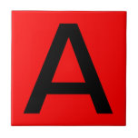 Letter Tile - Red Background - Pick your colour<br><div class="desc">You can change the background colour by clicking on edit.  Customize the letter.</div>