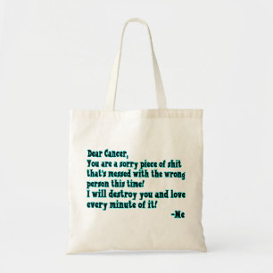 Letter To Cancer Tote Bag