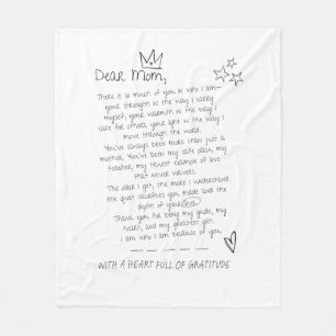 Letter to Mom Fleece Blanket