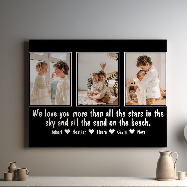 Letter To Mom Or Dad Personalized Family Photo Canvas Print (Creator Uploaded)