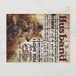 Letter To My Husband, Cute Family Decor Announcement Postcard