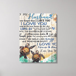 Letter To My Husband   Family Decoration   Canvas Print