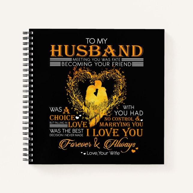 Letter To My Husband, Love Husband Gift Notebook (Front)