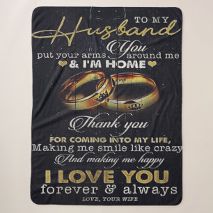 Letter To My Husband, Love Quotes Letter Sherpa Blanket