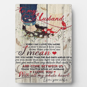 Letter To My Husband   Love Quotes To Husband Plaque
