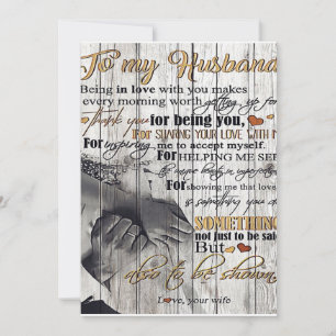 Letter To My Husband , Lovely Quotes Gift Holiday Card