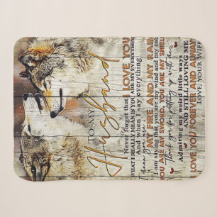 Letter To My Husband , Lovely Quotes Gift Sherpa Blanket
