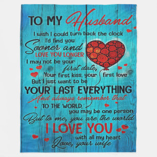 Letter To My Husband   Lovely To My Husband Gift Fleece Blanket