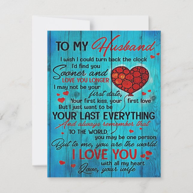 Letter To My Husband | Lovely To My Husband Gift Invitation (Front)