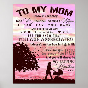 Letter To My Mom Letter To Family Poster