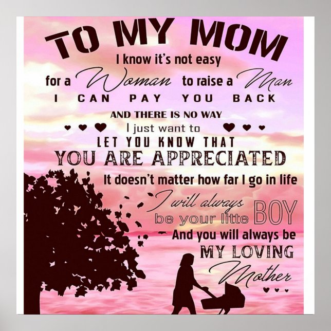 Letter To My Mom | Letter To Family Poster (Front)