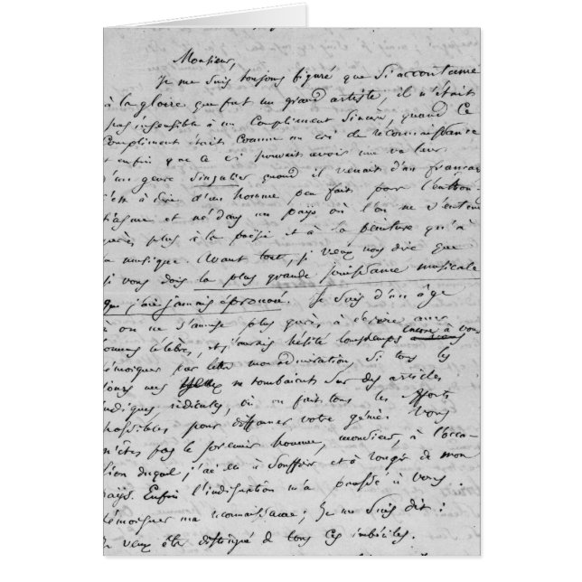 Letter to Richard Wagner  17th February 1860 (Front)