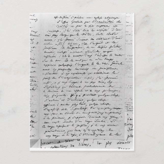 Letter to Richard Wagner  17th February 1860 Postcard (Front)