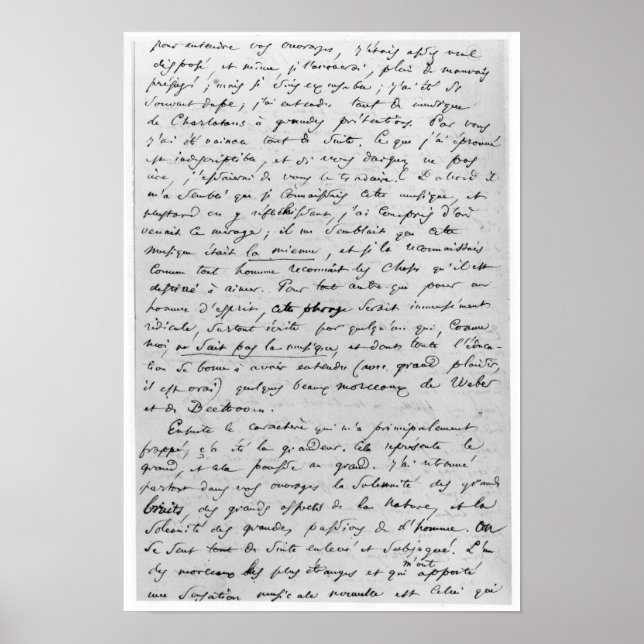 Letter to Richard Wagner  17th February 1860 Poster (Front)