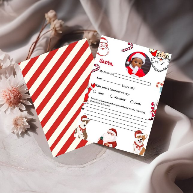 Letter To santa Kids Christmas Wish List Card (Creator Uploaded)