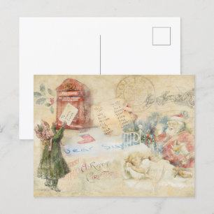 "Letter to Santa" Vintage Holiday Postcard
