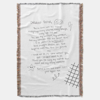 Letter to Sister Throw Blanket