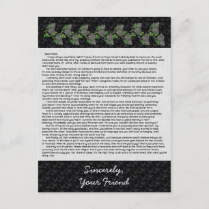 Letter to the Bible Thumpers Postcard