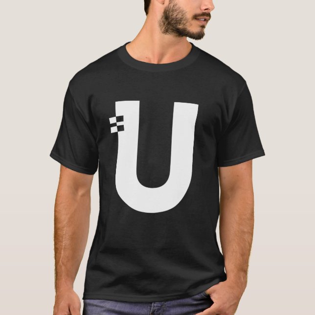 Letter U Alphabet Initial Monogram T-Shirt (Front)