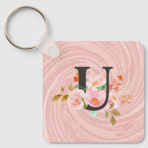 Letter U Keychain