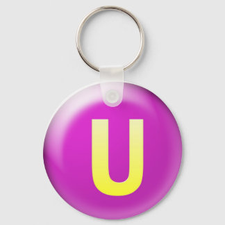 Letter U Keychain