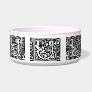 Letter U Medieval Monogram Art Nouveau