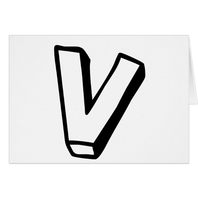 Letter V (Front Horizontal)