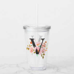 Letter V Acrylic Tumbler
