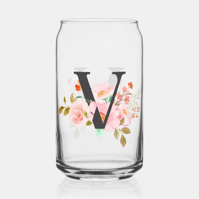 Letter V Can Glass (Front)