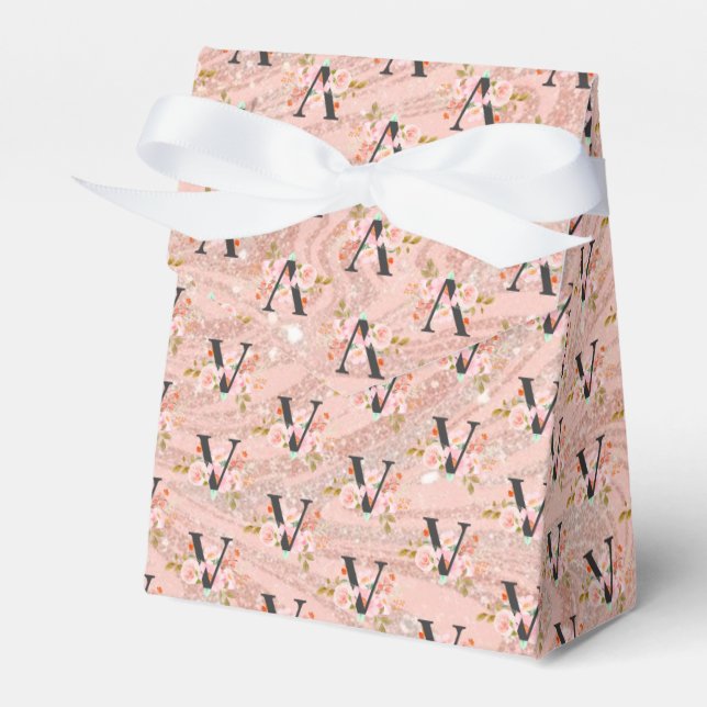 Letter V Favor Box (Front Side)