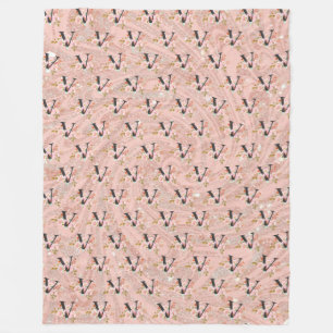 Letter V Fleece Blanket