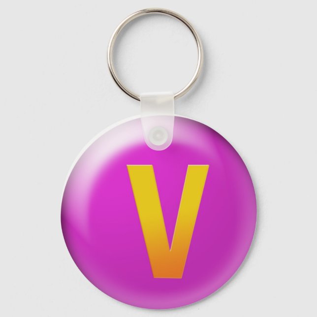 Letter V Keychain (Front)