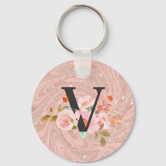 Letter V Keychain (Front)