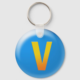Letter V Keychain