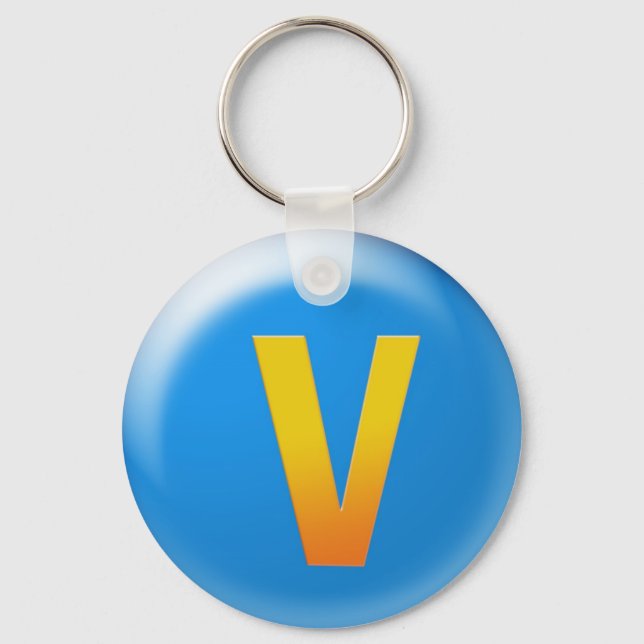 Letter V Keychain (Front)