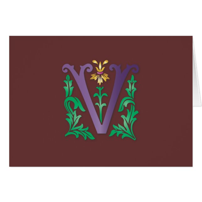 Letter V Monogram (Front Horizontal)
