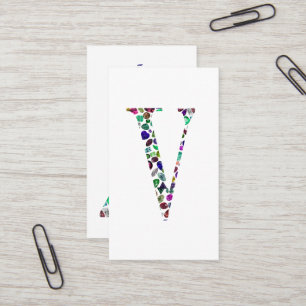 Letter V Monogram Business Card