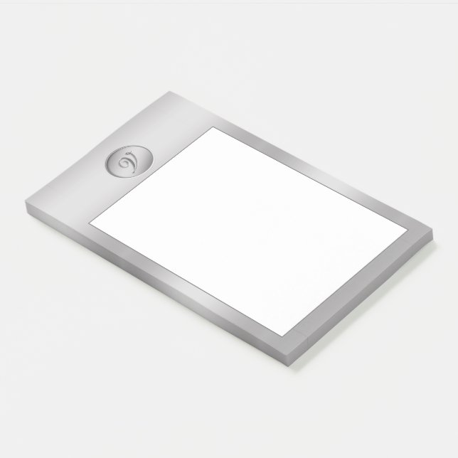 "Letter V" Monogram Post-it Notes (Angled)