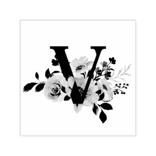 Letter V Self-inking Stamp
