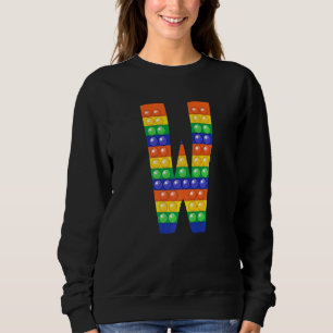 Letter W Capital Alphabet Fidget Pop It Matching P Sweatshirt