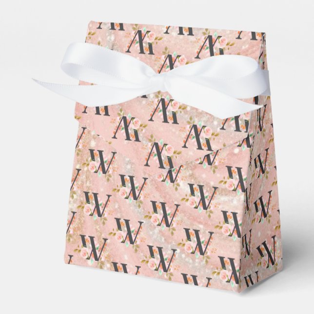 Letter W Favor Box (Front Side)
