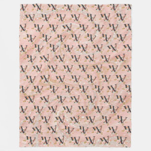 Letter W Fleece Blanket